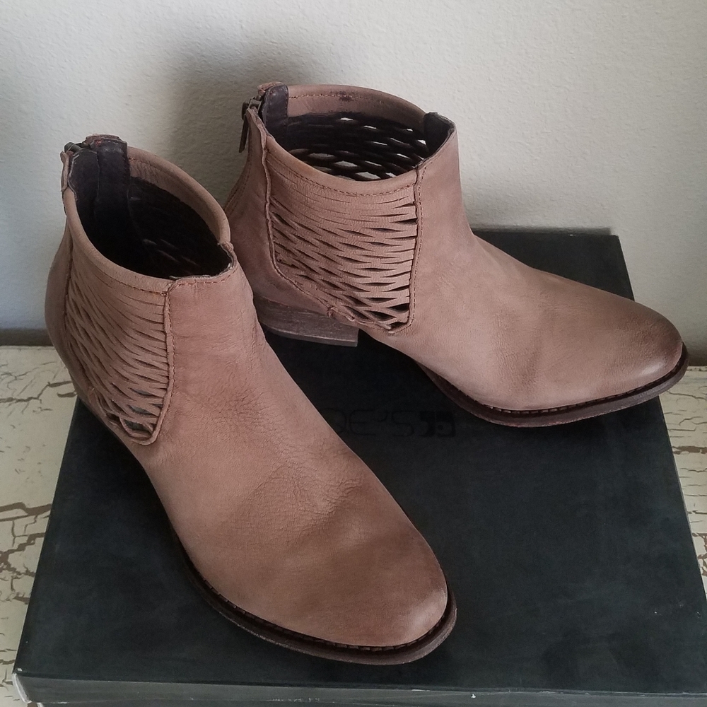 Joe's 6.5 Humbert Brown Leather Booties Excellent
